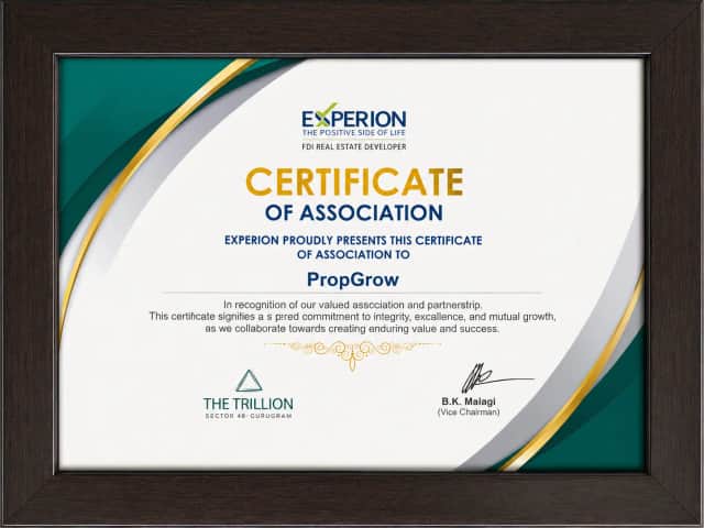 Certificate Of Association By Experion Developers
