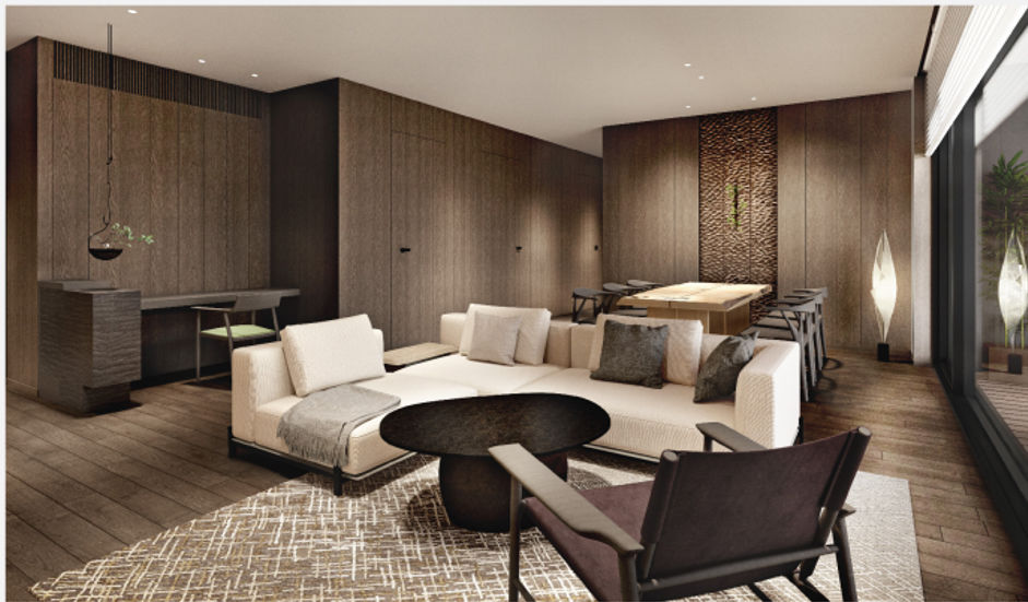 Krisumi Waterside Residences living room